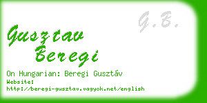 gusztav beregi business card